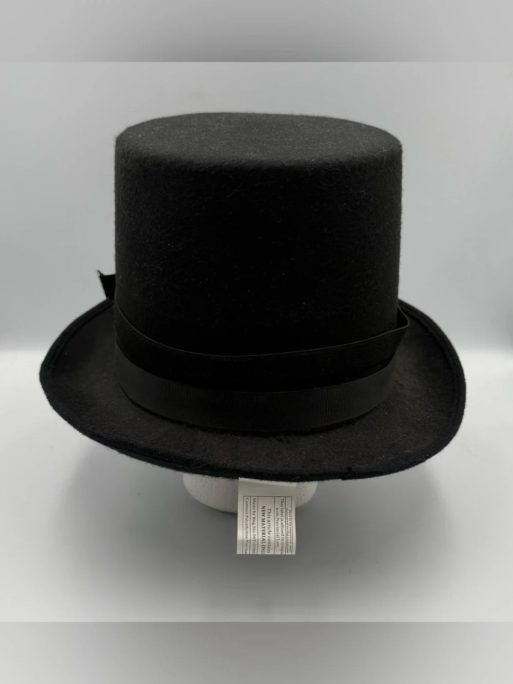 Black Felt Steampunk Top Hat With Removable Silver Goggles Unisex